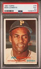 1957 Topps ROBERTO CLEMENTE #76 Bob Set-Break - Pittsburgh Pirates PSA 3.5 VG + picture
