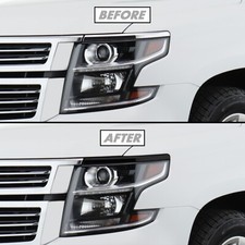 Chrome Delete Blackout Overlay for 2015-20 Chevy Tahoe Headlight Bezel Trim picture