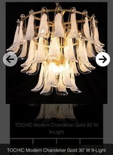 TOCHIC Modern Chandelier Gold 30' W 9-Light picture
