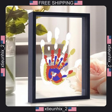 Family Handprint Kit Wooden Frame Non-Toxic Paints Keepsake Gift Set picture