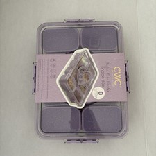CWC Cook With Color Snackle Box 8 Compartments BPA Free Purple Glitter Lid picture