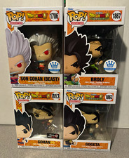 Funko Pop Dragon Ball Super 4 pcs lot GameStop Exclusive Gohan Broly Gogeta picture