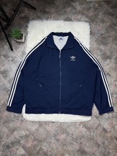 Vintage Adidas Originals Trefoil Track Jacket Mens Size L Navy Blue 3 Stripes 90 picture