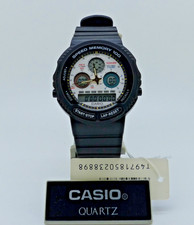 NOS CASIO AW-20-7GV SPEED MEMORY 100 WR 50M VINTAGE ANA-DIGI WATCH JAPAN 1989 picture