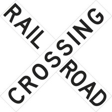 Railroad Crossing Crossbuck Train Aluminum Sign picture