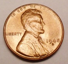 1948 S Lincoln Wheat Cent / Penny  AVE CIRCULATED  **FREE SHIPPING** picture