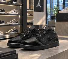 All Men's Size US Jordan 1 Low ‘Black Croc’ 7-12 picture