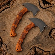 Premium Set of 2 Handmade Tomahawk Viking  AXE Compatible REPLICA Winkler Knives picture