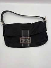 Pre-Owned Fendi Black Mamma Baguette Shoulder Bag picture