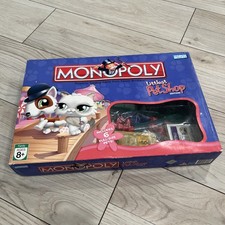 2007 Littlest Pet Shop LPS Monopoly Board Game `100% COMPLETE with 6 Pet Toys picture