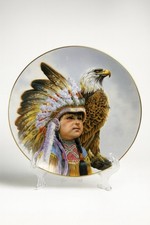 Vintage Freedom’s Watch Collector Plate by Paul Calle Bald Eagle Patriotic Art picture