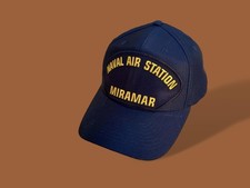 MIRAMAR NAVAL AIR STATION HAT TOP GUN U.S MILITARY OFFICIAL BALL CAP U.S.A MADE picture