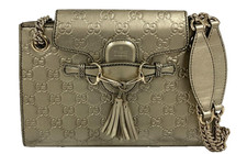 Gucci Emily Small Chain Guccissima Shoulder Bag Leather Tassel Horsebit 369621 picture