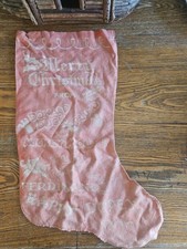 RARE 1930's Walt Disney Christmas Stocking Mickey Mouse Pluto Donald Duck MORE picture