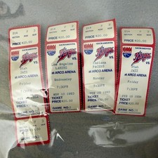 Vintage 1993-94 Sacramento Kings Arco Arena Ticket Stub Lot Lakers Jazz Pacers picture
