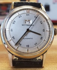 Vintage Wittnauer 1950s-1960s Men's 24 Hour Military Wristwatch picture