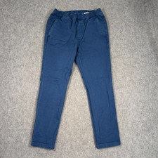 Outerknown Blue Textured Lightweight Pull-On Stringer Seersucker Pants Men's S picture