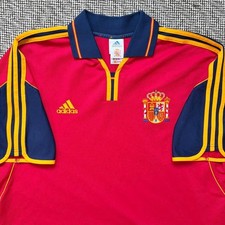 Spain 1999 2001 Home Jersey EURO 2000 Adidas Size L USED picture