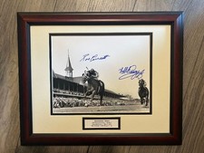 Secretariat 1973Kentucky Derby Photo Dbl Signed  Ron Turcotte Laffit Pincay Jr picture