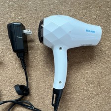 InStyler BLU MINI Mini Hair Dryer Dual Voltage 2-Speed Electric White/Black picture