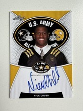 2014 Leaf Army All-American Nick Chubb Rookie Card RC Authentic Signature Auto picture