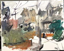 Impressionism Landscape Plein Air Original Oil Painting On Canvas 16”x20” Signed picture