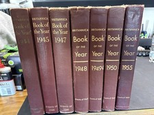 Encyclopaedia Britannica Book of the Year hardcover. 1944,45,47,48,49,50,55. picture