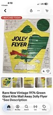 Vintage 1974 Green Giant Kite Mail Away Jolly Flyer lot 2. in mailer bag. Unused picture
