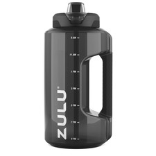 Zulu Black 64oz Half Gallon Plastic Goals Water Bottle Jug. picture