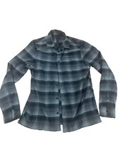Lululemon Brushed  Button-Up Shirt Medium Mens Black Gray Plaid NEW picture