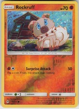 Reverse Holo Rockruff 75/131 Common Forbidden Light Lightly Played picture