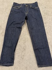 NOAH Dark Selvedge Jeans Straight Fit Button Zip 5-Pocket Made USA 34/32 New (X1 picture