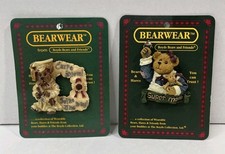 Boyds Bears and Friends - Bearwear Pin Lot of 2 - Super Mom & Carpe Diem - New picture