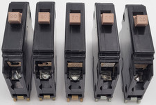 Cutler-Hammer CH120 20A  1-Pole 120V Metal Foot Circuit Breaker USED (Lot of 5) picture