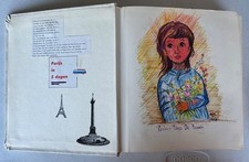 Vintage 1972 Paris France Scrapbook Photo Album Eiffel Tower Notre Dame Lourdes picture