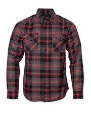 DIXXON x Holley EFI Limited Edition Flannel Men's Gray Red Black Plaid picture