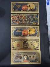 Gold Foils Various Denominations  Halloween Theme -Set Of 5 picture