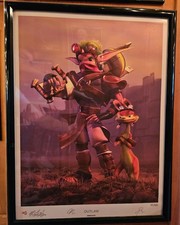 Jak and Daxter The Outlaw Poster Signed by Developers 52/300 Limited Edition picture