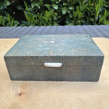 Antique art deco 1920s Shagreen Box Cigarette Case / Jewellery trinket Box picture