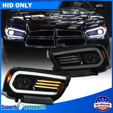 Smoke Projector Headlights For 2011-2014 Dodge Charger HID LED Sequential Signal picture