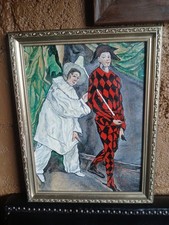 Pierrot and Harlequin (Mardi Gras) Painting 14x18 picture