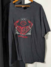 Vintage Folsom Harley Davidson California Breaking’ Out T-shirt 2XL Red Eagle HD picture