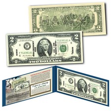 HAWAII Overprint WWII Emergency Pearl Harbor Tribute on Legal Tender $2 U.S Bill picture
