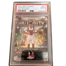 Topps Chrome 2025 Cooper Flagg Ball of Duty #BD-21 PSA 10 Rookie - Mavericks picture
