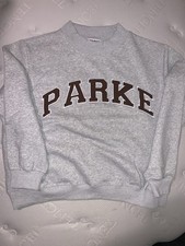 Parke Sweetheart Hearts Mockneck Sweatshirt Valentine's Day, Gray/Red, L/Xl picture