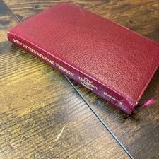NIV New Testament + Psalms Zondervan 1978 Pocket Burgundy Genuine Leather Bible picture