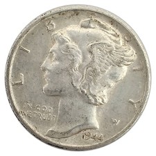 1944-S Mercury Dime XF Extra Fine 90% Silver picture