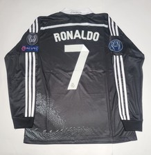 CR7 Real Madrid 2014/2015Long Sleeve Black Jersey Shirt  Dragon Men's Zs M picture