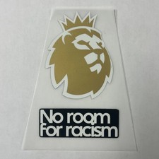 Gold Lion Sleeve Patch Premier League 26/27 Iron On Badge No Room For Racism picture