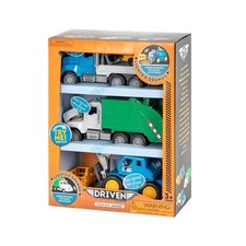 Driven by Battat Micro Urban Worker Fleet 3pk Toy Trucks New Sealed picture